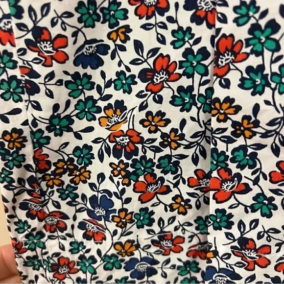 J Crew flowered high waist tie front shorts size 6 - Picture 4 of 7